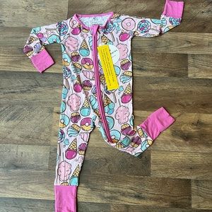 Little sleepies Pink sweet treats zippy (6-12M)